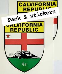 Pack Stickers CALVIFORNIA REPUBLIC x2